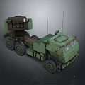 Armored Green Military Wheeled Tank With Multiple Missile Launcher System