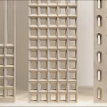 Modern Metal Room Dividers With Various Perforated And Slotted Patterns For Interior Decor