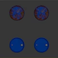 Blue And Rusty Metal Barrels With Open Lids In Studio Display Setup