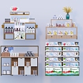 Modern cosmetics display cabinet 3d model