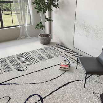 Modern Square Carpet 3d model