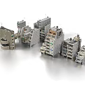 Multi Storey Residential Buildings With Gray Exterior And Balcony Details In Urban Layout