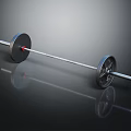 Heavy Duty Steel Barbell With Black Weight Plates For Strength Training