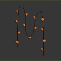 Orange Halloween Pumpkin String Lights Decoration For Home Party Supplies
