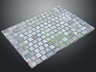 Modern Stone Plate Road Brick Road Stone Road Beach Stone 3d model