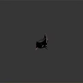 3D Rendered Long Snout Aquatic Animal With Slender Body And Pink Fins On Dark Background