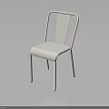 White Modern Chair With Metal Frame And Minimalist Design For Home Interiors