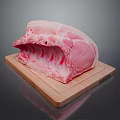 Fresh Raw Pork Ribs On Wooden Cutting Board With Clean Surface