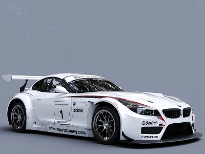 White Car BMW sports car Z4 3d model