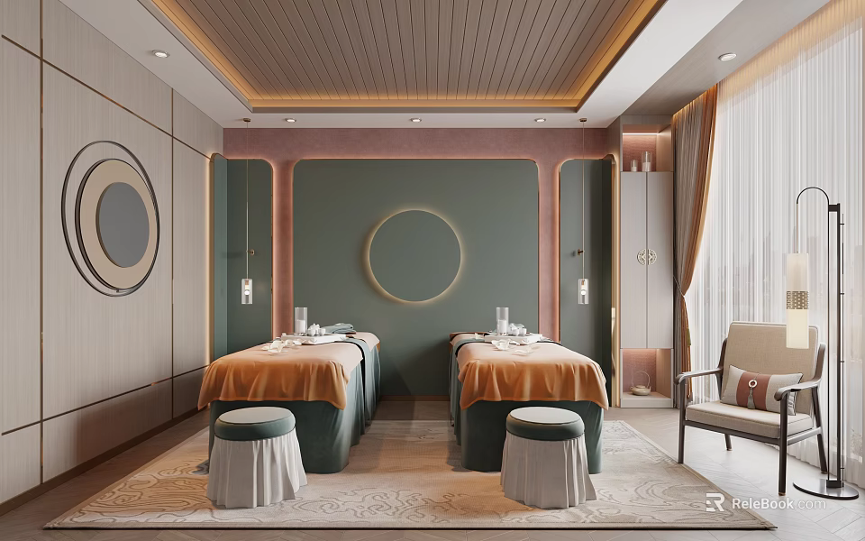 Modern KTV Room Interior With Stylish Decor And Seating 3d model 