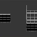 Sturdy Gray Metal Grid Structural Equipment with Two Different Size Frames