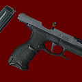 Modern Tactical Pistol With Black Silver Finish And Ergonomic Grip