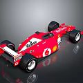 Red Ferrari Formula 1 Racing Car With Marlboro Shell Logos And Aerodynamic Body Design
