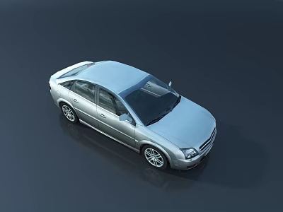 Silver Modern Sedan Car With Sleek Exterior Design And Aerodynamic Roofline 3d model