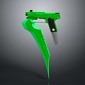 Green Futuristic Weapon Design With Long Sharp Blade And Sleek Handle 3d model