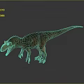 3D Dinosaur Model With Brown Orange Body Yellow Head Crest Open Mouth Gray Gradient Background