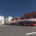 Durable Membrane Structure Car Parking Sun Shade Canopy For Outdoor Public Parking Lot Vehicle Protection