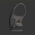 Silver Metal Armor Vest With Rustic Texture For Home Decoration