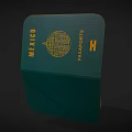 International Travel Passport Open With Multiple Visa Stamps And Personal Data Page
