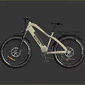 Beige BEROT Mountain Bicycle Stylish Design With Black Seat Frame And Large Wheels