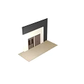 Dark Brown Double Doors With Glass And Wooden Panels Carved Designs And Golden Handles
