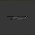 Detailed Silver Helicopter 3D Render With Rotors And Cockpit On Dark Background