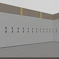 White Lockers Interior Design In Public Area Featuring Multiple Doors And Modern Layout 3d model