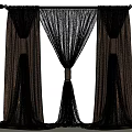Elegant Beige and Brown Pleated Curtains with Decorative Tiebacks for Window