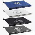 Custom Commercial Awnings Featuring Brand Logos and Text Designs in Various Colors