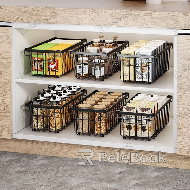 Kitchen Cabinet Storage Basket model