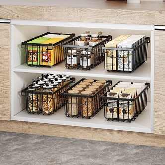 Kitchen Cabinet Storage Basket 3d model