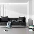 Modern double sofa 3d model