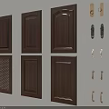 Various Styles Of Brown Cabinet Doors And Decorative Hardware