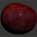 Fresh Juicy Red Plum With Shiny Surface And Tiny Dots On Dark Background Showing Reflection
