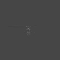 Military Attack Helicopter With Camouflage Paint Rotors And Weapons System