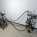 Ancient Style Iron Art Decorative Ornament Set With Small Hanging Sculptural Elements