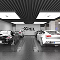 XPEL Car Showroom Interior With Luxury Sports Cars On