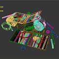 modern cigarette lighter filter cigarette 3d model