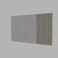 Modern Elegant Wall Decor With Circular Textured Patterns And Grille Panels 3d model