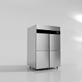 Modern Stainless Steel Four Door Refrigerator Freezer With Sleek Exterior Design