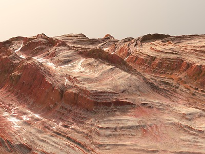 canyon mountain topography volcanic rock 3d model