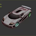 Silver Super Car With Sleek Aerodynamic Design Rear Spoiler And Black Wheels