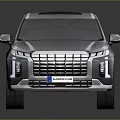 Silver Modern SUV With Roof Rack Large Wheels And Angular Front Fascia 3d model