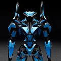 Smart Machine With Blue Humanoid Mechanical Structure And Futuristic Design Features 3d model