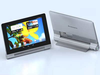 Lenovo Tablet With Silver Stand Front Screen Display And Interface Applications 3d model
