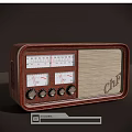 Vintage Headphone Speaker With Wooden Casing Classic Dial And Control Knobs