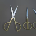 Medical Scissors With Metallic Handles And Precision Blades For Surgical Use
