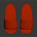 Bright Red Indoor Slippers With Soft Sole And Comfortable Design For Home Use