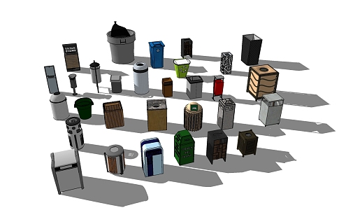 Modern trash can 3d model