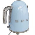Light Blue SMEG Electric Kettle With Stainless Steel Accents And Classic Design
